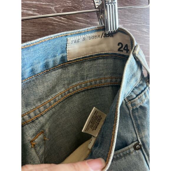 Rag and Bone jeans distressed size 24 boyfriend light wash - Picture 5 of 6